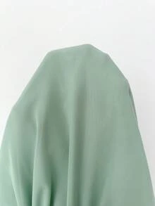 Modelyn 女士时尚荷叶边领收腰喇叭袖连衣裙 - 薄荷綠 - 查看 7