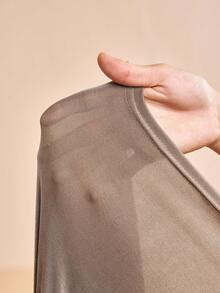 Zivah Winter Spring New, Music Festival, Easter, Western, Nomadic, Birthday Party, Holiday Dress, Party Dress, Elegant Dress For Women, Airport Outfits, Party, Holiday Outing, Elegant Banquet, Ball Gown, Street Fashion, Pleated Decor Fitted Waistline A-Line Midi Dress, Stretchy Knit, Shiny Knit Fabric Elegant Party Dress For Women - Brown - View 10