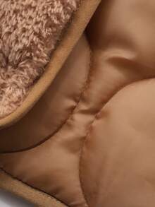 DAZY 女士绗缝加厚连帽宽松中长睡袍，冬季睡衣 - 灰色 - 查看 7