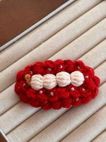 Joivida 1 pièce Clip à cheveux tricoté de dessin animé pour l'automne et l'hiver, pince à cheveux latérale mignonne, épingle à cheveux pour cheveux rebelles, accessoire pour cheveux pour femmes - Multicolore - Voir 15