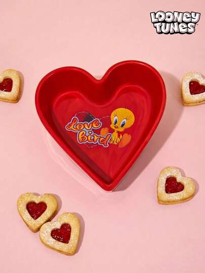 LOONEY TUNES X Joivida 1 Ceramic Plate, Suitable For Home, Living Room, Dining Room, Kitchen, Snack, Candy Dish, Dessert, Salad Bowl, Storage, Cake Plate, Fruit Plate, Dinner Plate, Bowl, For Grains, Vegetables, Meat, Bread, Suitable For Family, Party, Restaurant, Picnic, Wedding Celebration, Party Service Tray