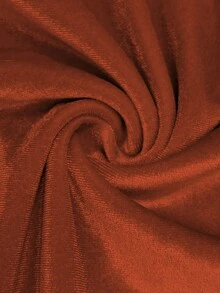 Franclia Áo liền thân dáng ôm, cổ chữ V, tay dài, eo nhún bèo, chất liệu nhung Hàn Quốc, màu sâm panh, dành cho nữ. - Rỉ Nâu - Xem 3