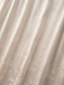 GlowEve CURVE 大码优雅提花侧开衩半身裙 - 杏色 - 查看 7