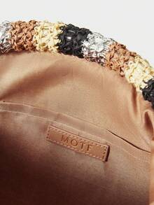 MOTF WOMEN'S VACATION BRAID CHAIN CLUTCH BAG - Beige - View 7