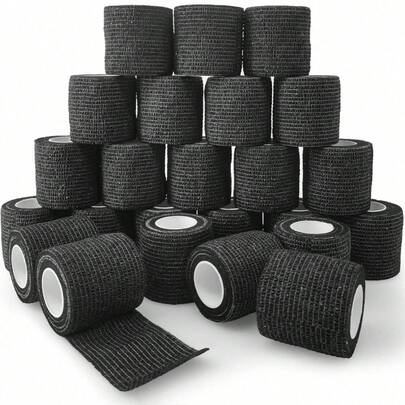 7rolls Self Adhesive Wrap Bandages Bulk,Breathable Athletic Tape Self Adherent Cohesive Bandage Tape For Sports Tape (White)