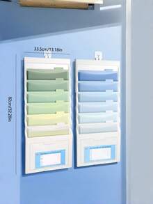 1 Piece Hanging File Folder Expandable Graded Color File Bag Collapsible Storage For School Office Document Organization A4 Paper Student Teacher Supplies