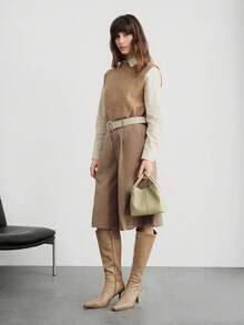 SHECARRY 女士时尚百搭简约通勤手提包 - 橄欖綠 - 查看 10