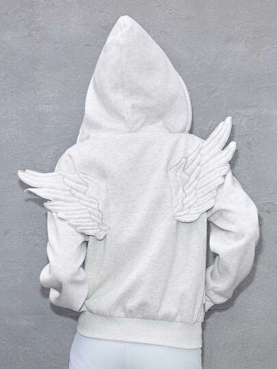 ROMWE Avant Y3K Pioneer sexy geflügelter überschnittener asymmetrischer Damen Sweatshirt