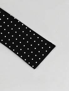 Rina Fox 女士休闲性感露背波点印花长袖T恤，秋季款 - 彩色 - 查看 5