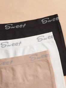 NudeFit 3pcs/Pack Plus Size Women Seamless Hipster Panties - Multicolor - View 4