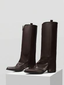 MOTF WOMEN ZIPPER HEELED PANT BOOTS FOR CHRISTMAS VALENTINE'S DAY