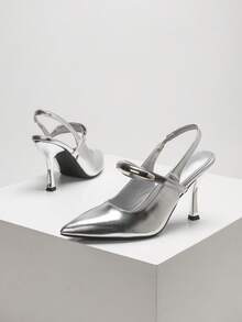 CUCCOO SZL Women's High-Heeled Shoes Valentine's Day - Silver - View 2