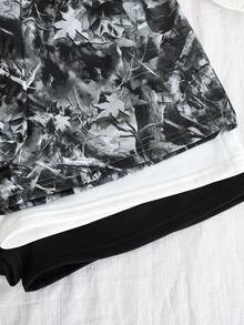 3件套少女休闲纯色针织和迷彩印花组合短裤套装，返校季，母女装，三件套短裤，夏季短裤，3条装短裤 - 彩色 - 查看 5
