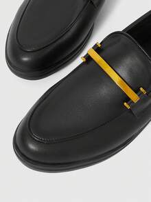 Sleekvia Casual Versatile Commuting Fringe Decor Flat Loafers Valentine's Day - Black - View 6