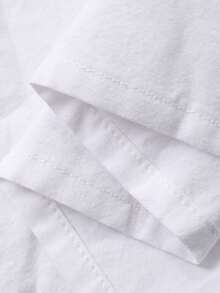 Livesso Blusa blanca de manga larga con diseño de rayas azules para oficina/viaje, estilo casual de primavera/verano para mujeres - Blanco - Ver 4