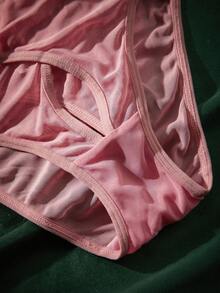 SpicyHot 3pcs Comfortable & Charming Hollow Out Sexy Panties For Women - Multicolor - View 4