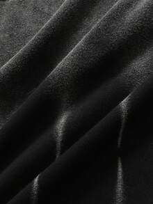 ROMWE MEN Men's Casual Distressed Washed Loose Fit Round Neck Short Sleeve T-Shirt - Black - View 4