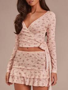 Athîral Chân váy xếp tầng họa tiết hoa nhí dành cho nữ, màu hồng, kiểu dáng thường ngày, chất liệu vải dệt kim mềm mại và thoải mái, phù hợp cho cả ở nhà và đi chơi, thích hợp làm quà Valentine cho nữ, quà sinh nhật cho nữ, quà nghỉ xuân, quà mùa xuân cho nữ, quà mùa hè. - Nhiều màu - Xem 5