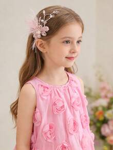 Young Girl Elegant Sweet Cute Fashion Pink Camisole Dress, Summer - Pink - View 5