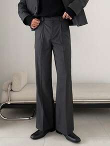 DAZY Men's Spring/Autumn Commuting Notched Collar Suit Jacket And Pants Set - Grey - View 6