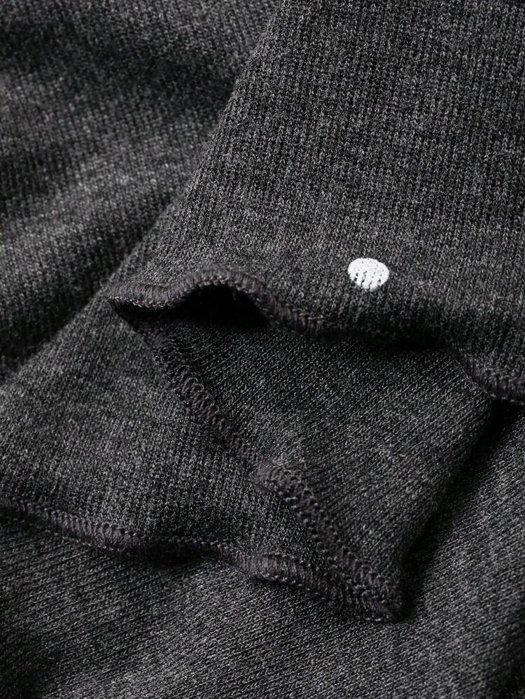 2pcs Women Polka Dot Print Fitted Cardigan Long Sleeve And Pants Pajama Set