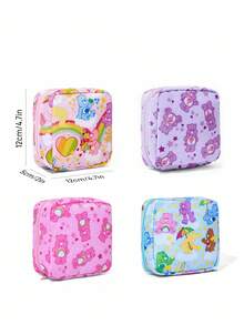 SHEIN X Care Bears 1pc Cartoon Pattern Printed Polyester Fiber Storage Bag, Can Be Used As A Feminine Hygiene Storage Bag, Digital Storage Bag, Small Item Storage Bag,Cheer Bear, Good Luck Bear, Funshine Bear, Share Bear, Love-A-Lot Bear - Multicolor - View 14