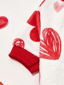 PETSIN 1 Pc Pet Cat & Dog Universal Warm Plaid Heart Print Sweatshirt, - Multicolor - View 9