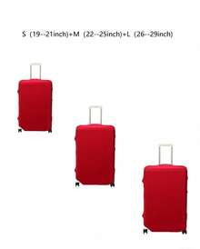 1/3pcs S/M/L/XL Elastic Luggage Cover Luggage Protective Cover Luggage Cover Storage Suitcase Cover Trolley Case Luggage Protective Dust Cover - Red - View 10