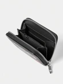 HARRY POTTER X SHEIN 1, Black Candy Dessert Pattern Simple Style Zipper Coin Purse, Suitable For Women. - Black - View 4