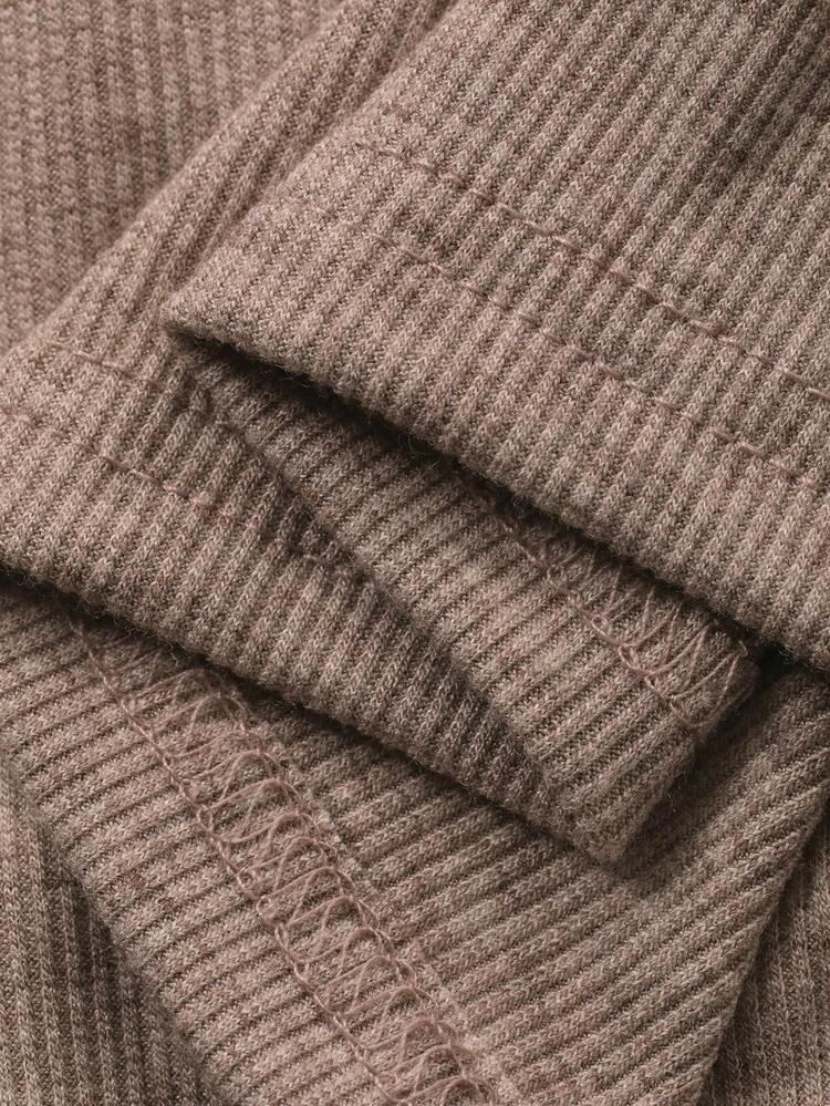 Women's Soft Knit Robe & Slip Dress Loungewear Set, Minimalist