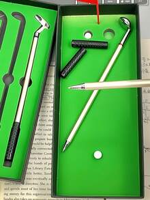 Zazumi Mini Golf Course Ballpoint Pen Set With Putter Design Creative Gift Box For Office Fun Holiday Season Birthday Gift Ideas Novelty Must Haves - Multicolor - View 7