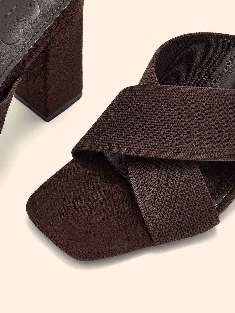CUCCOO BASICS Woman Shoes Criss Cross Chunky Heeled Mule Sandals For Spring And Summer Vacation Shoes Summer Spring Shoes Spring Break Easter Valentine's Day