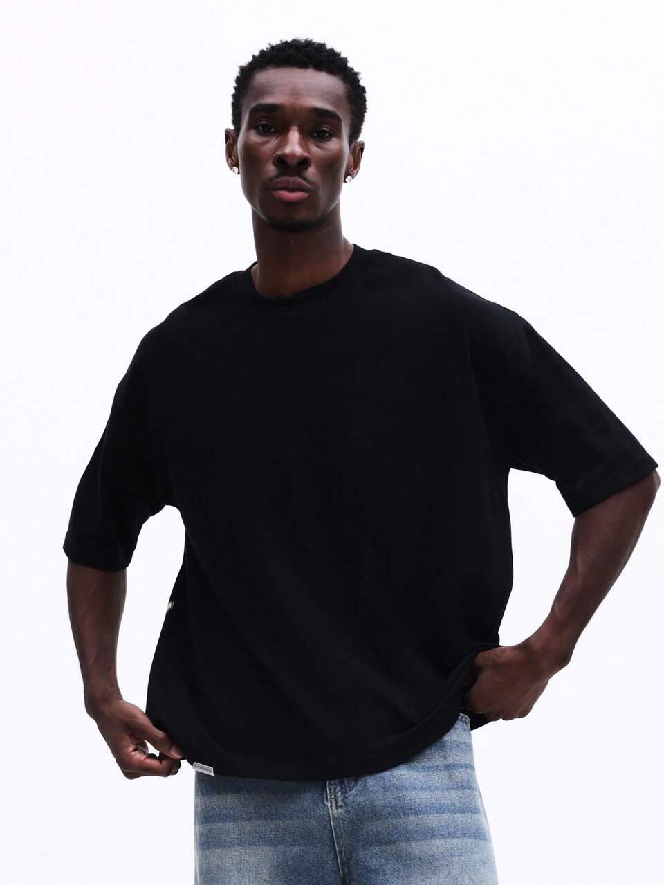 SUMWON T-shirt à col rond à manches courtes avec imprimé graphique "Merci pour rien". T-shirt décontracté et pour la rue