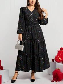 SHEIN LUNE Trang phục mùa hè cỡ lớn cho nữ, Trang phục thường ngày mùa xuân cho nữ, Trang phục Valentine mùa thu và mùa đông, ID AI-Adha cho nữ, Trang phục thường ngày phong cách hải quân cho nữ, Áo khoác dài tay đơn giản màu xanh dương kiểu cổ điển, Trang phục Halloween cho nữ, Trang phục phong cách hải quân cho nữ, Áo khoác Halloween cho nữ, Trang phục mùa đông phong cách hải quân, Trang phục mùa đông cho nữ, Trang phục ngày lễ cho nữ, Váy maxi - Nhiều màu - Xem 15