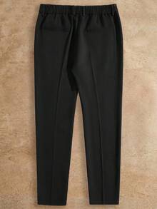 EASEVO Plus Size Men's Casual Solid Color Suit Pants