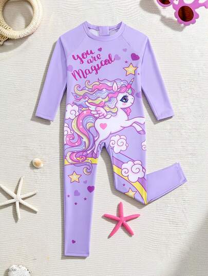 Sparklyn Young Girls One Piece Dreamy And Playful Style, Light Purple Unicorn Star Print, High Elasticity And Fast Drying Fabric, Long Sleeved One-Piece Snug Fitting Version, Girls' One-Piece Swimsuit Unicorn Bathing Suit Long Sleeve Girl Unicorn Bathing Suite Young Girl Swimsuit Girls Long Sleeve Swimsuit Unicorn Unicorn One Piece Swimsuit Young Girl Pajamas Set Unicorn Pajamas Mermaid Pajamas Girls Unicorn Swimsuit
