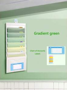 1 Piece Hanging File Folder Expandable Graded Color File Bag Collapsible Storage For School Office Document Organization A4 Paper Student Teacher Supplies