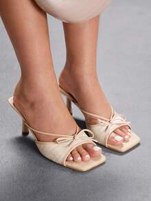 CUCCOO SZL 休闲时尚方头细跟女凉鞋 - 杏色 - 查看 10