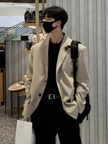 DAZY Khaki Commuter Suit Jacket For Men, Autumn - Khaki - View 5