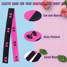 4Pcs Adjustable Elastic Wig Bands, Polyester Non-Textile Weaving, Edge Laying Bands, Lace Front Melting Straps, Normal Hair Type Compatible, Wig Securing Accessory - Multicolor - View 10