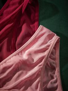 SpicyHot 3pcs Comfortable & Charming Hollow Out Sexy Panties For Women - Multicolor - View 5