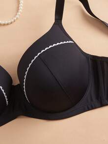 DesireSculpt 2 pezzi Reggiseno minimale con ferretto e coppa sottile, comodo e contenitivo per seno abbondante di taglia grande - Multicolore - Visualizzare 4