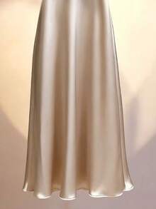 Franclia 新款时尚深V领修身女装 - 杏色 - 查看 4