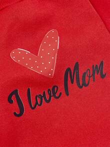 PETSIN 1 Pc Pet Cat/Dog Unisex "I Love Mom" Print Cute Pullover For Valentine's Day - Multicolor - View 6