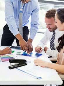 1 Bộ bấm ghim, văn phòng phẩm, tiết kiệm sức động, phù hợp cho học sinh, dùng được cho các tập sách tiêu chuẩn 20 trang, 12 chiếc bấm ghim. - Một cỡ - Xem 3