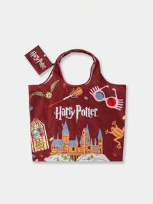 HARRY POTTER X SHEIN 单件装，Dark House Candy Eyes Toad 爱心手提包，可折叠，女士款 - 多色A - 查看 3