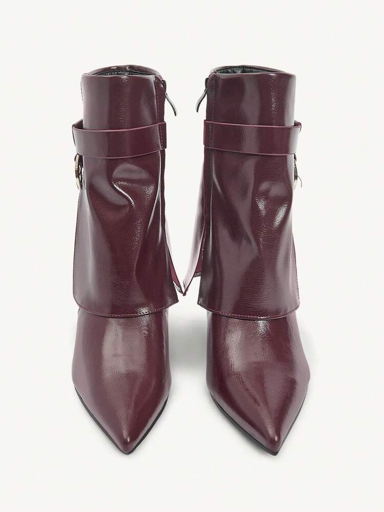CUCCOO CHICEST Plain Pointed Toe Casual Ankle Boots, Fashion & Versatile, Autumn/Winter Valentine's Day