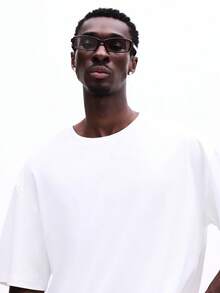 SUMWON Essentials Basic Crew Neck Short Sleeve Logo Tee Casual Everyday Comfort Fit Summer Spring - White - View 5