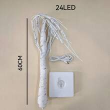 1 đèn trang trí cây bạch dương 144 bóng LED, ánh sáng trắng ấm, sử dụng nguồn USB và 3 pin AA (không bao gồm), cây trang trí lễ hội (Giáng sinh, Halloween, Lễ Tạ ơn), thích hợp làm quà tặng Lễ Tạ ơn, quà tặng Lễ Phục sinh. - ánh sáng trắng ấm áp - Xem 9