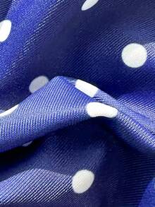 Swim Mod Bộ bikini hai mảnh ôm sát gợi cảm in chấm bi đen trắng mùa hè dành cho nữ. - Màu xanh hải quân - Xem 6